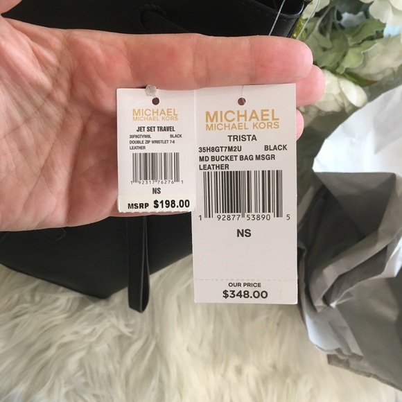 Michael Kors trista bucket messager bag wallet set - Picture 4 of 8